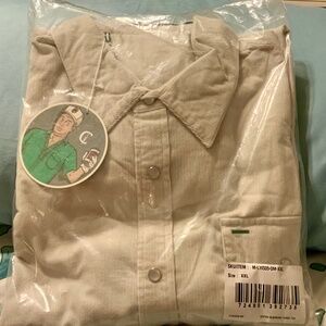 NEW Men’s Ivory Criquet Corduroy Shirt, Size XXL